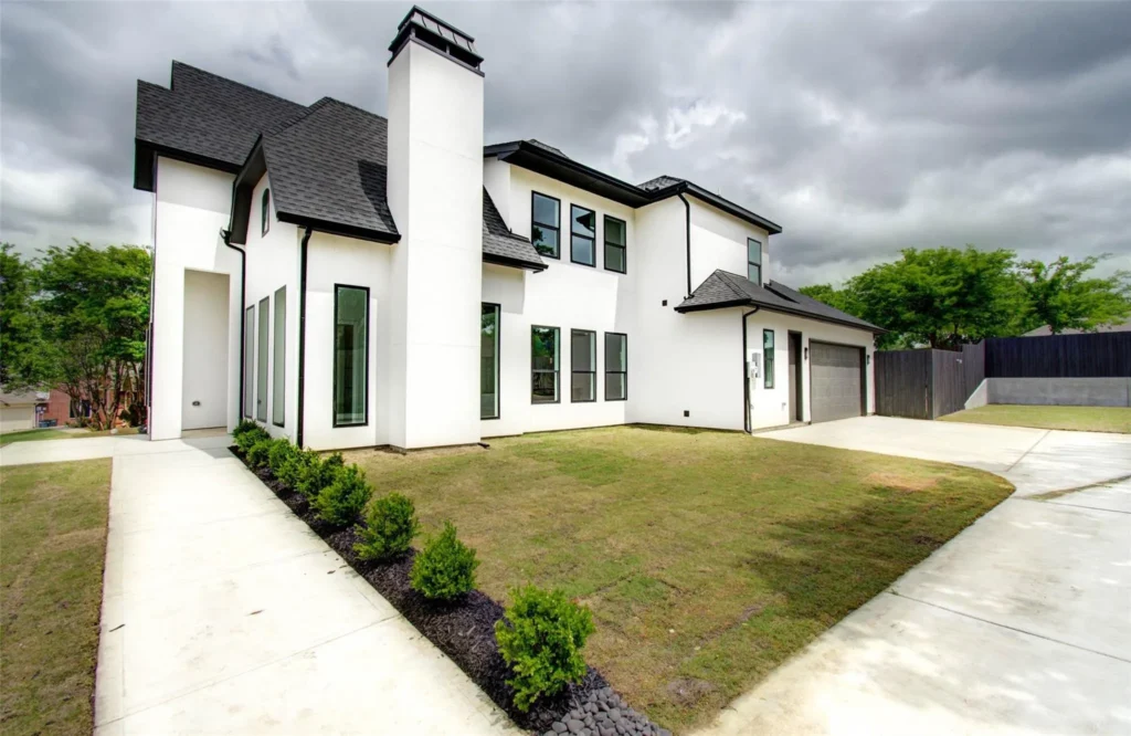 Modern white two-story