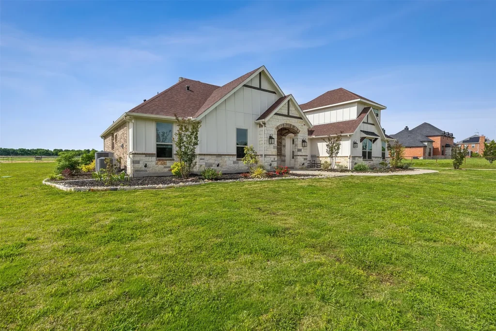 Traditional stone and stucco home